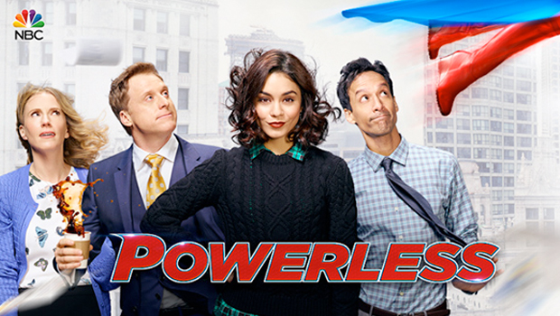 バネッサ・ハジェンズ主演、スーパーヒーローの世界の普通の人々を描く「Powerless」公式写真