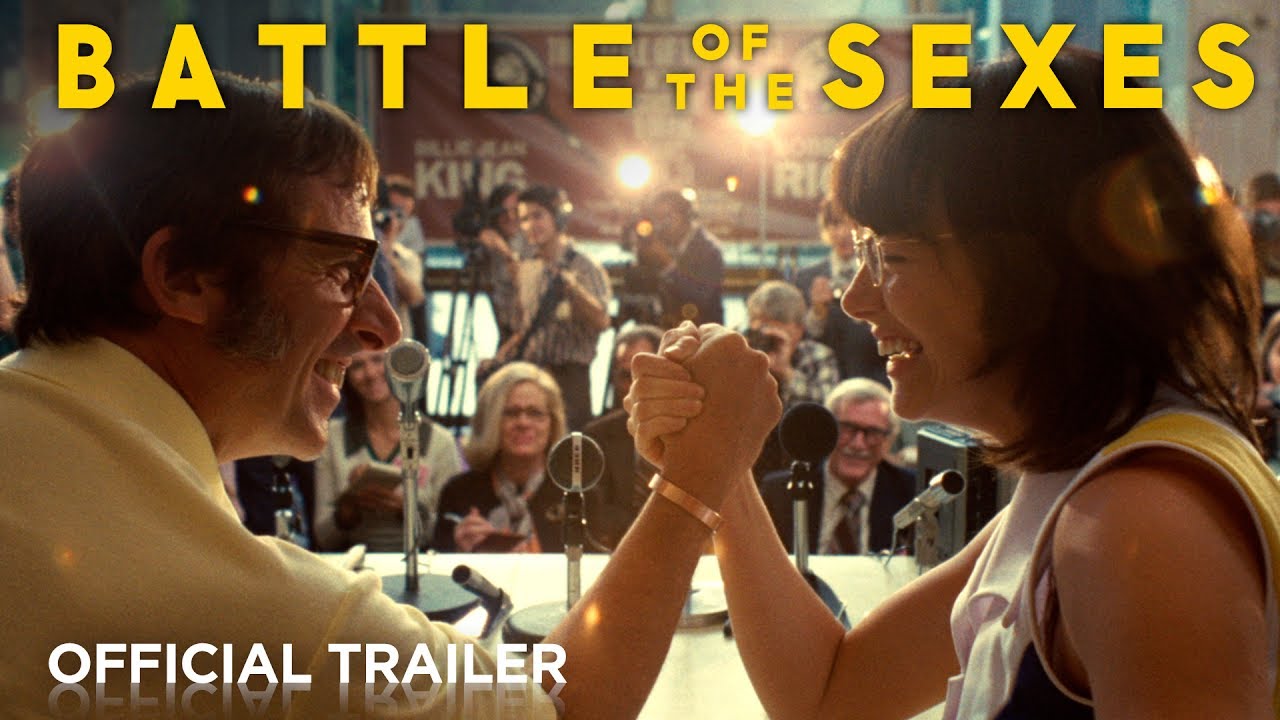 エマ・ストーン&スティーブ・カレル、伝説の男女対抗テニス試合を描く『The Battle of The Sexes』予告編
